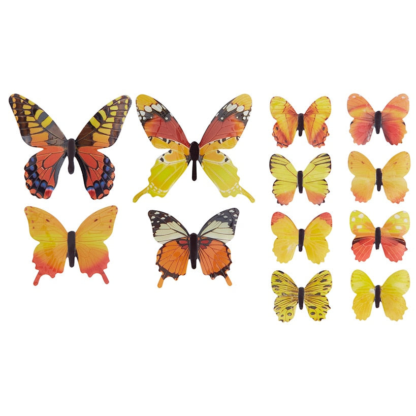 Set of 24 Glow-in-the-Dark Butterflies-Magical Wall Decorations