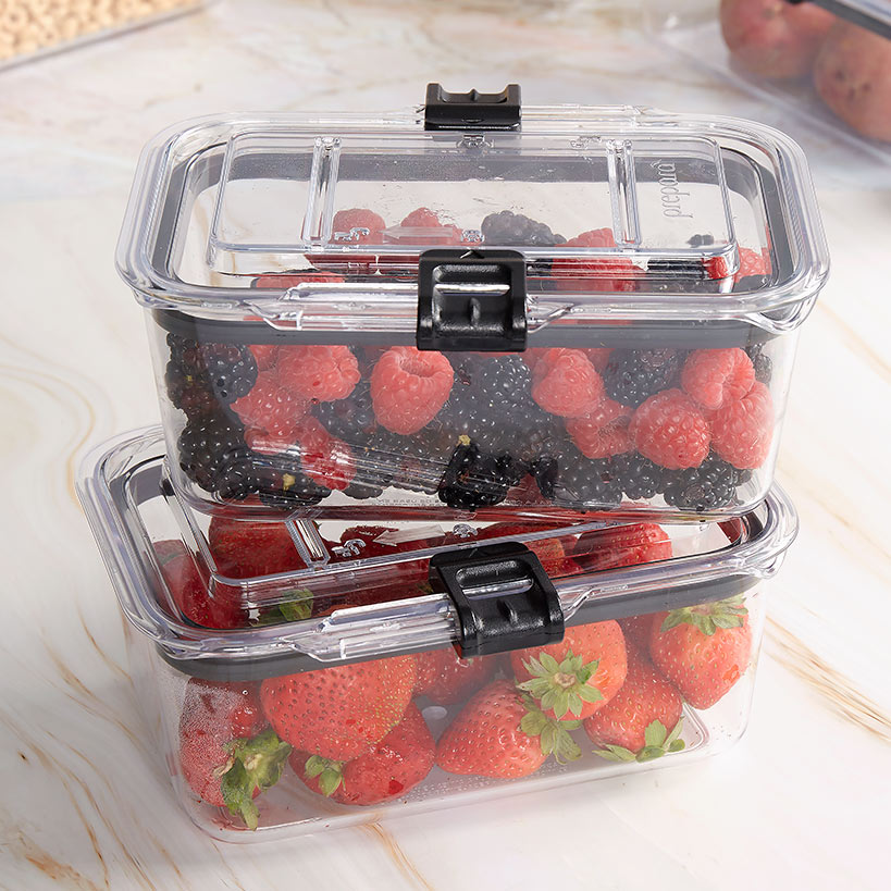 Stackable Food Storage Container with Steam Vent