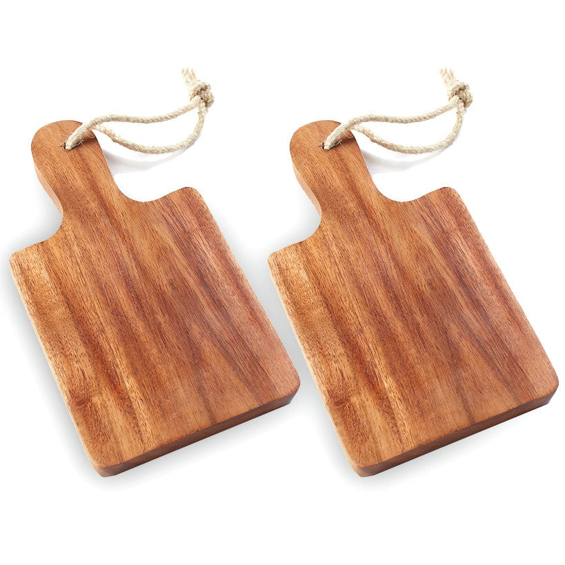 Acacia Wood Chip and Dip Platter or Set of 2 Charcuterie Boards