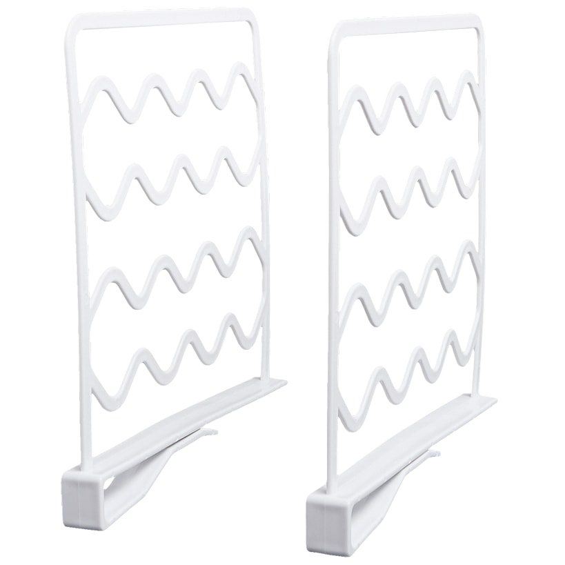 Plastic Closet Shelf Divider and Rack - Set of 2