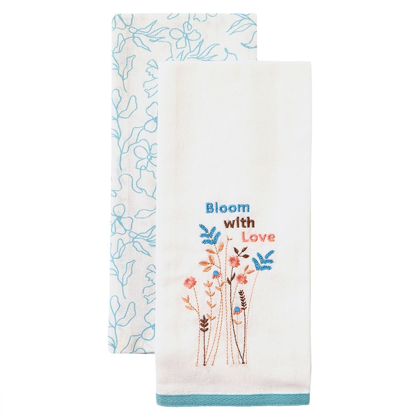 Kitchen Towels Spring Floral Set of 2