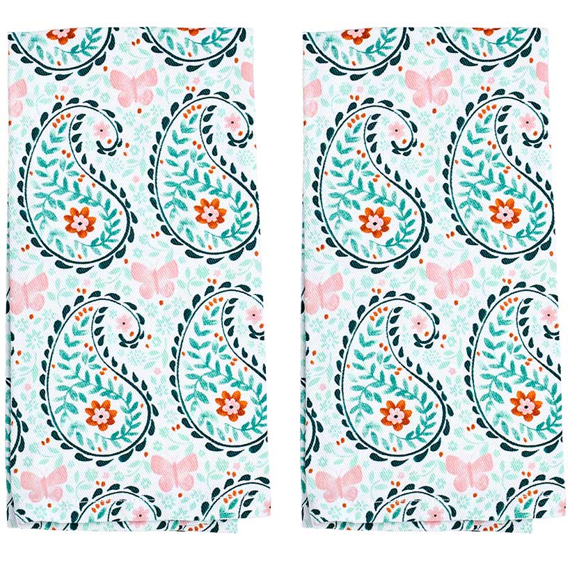 Set of 2 Dolly Parton Paisley Kitchen Towels