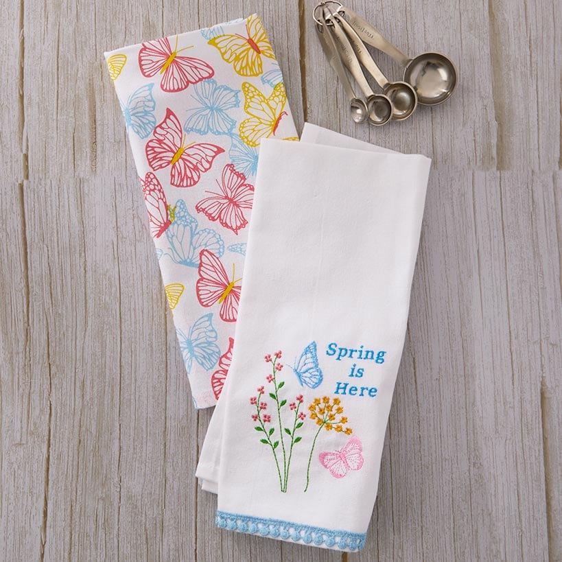 Kitchen Towels Spring Garden Set of 2