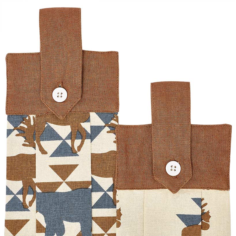 Embroidered Kitchen Towels Lodge Set of 2