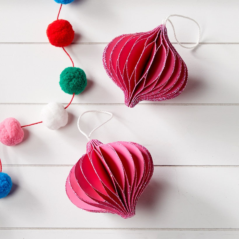 Sets of 2 Paper Shape Ornaments