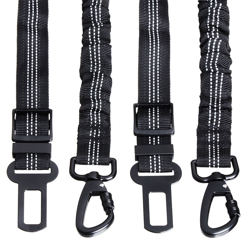 Pet Bungee Seat Belts Set of 2,Expands 21" with Rotating Clamp