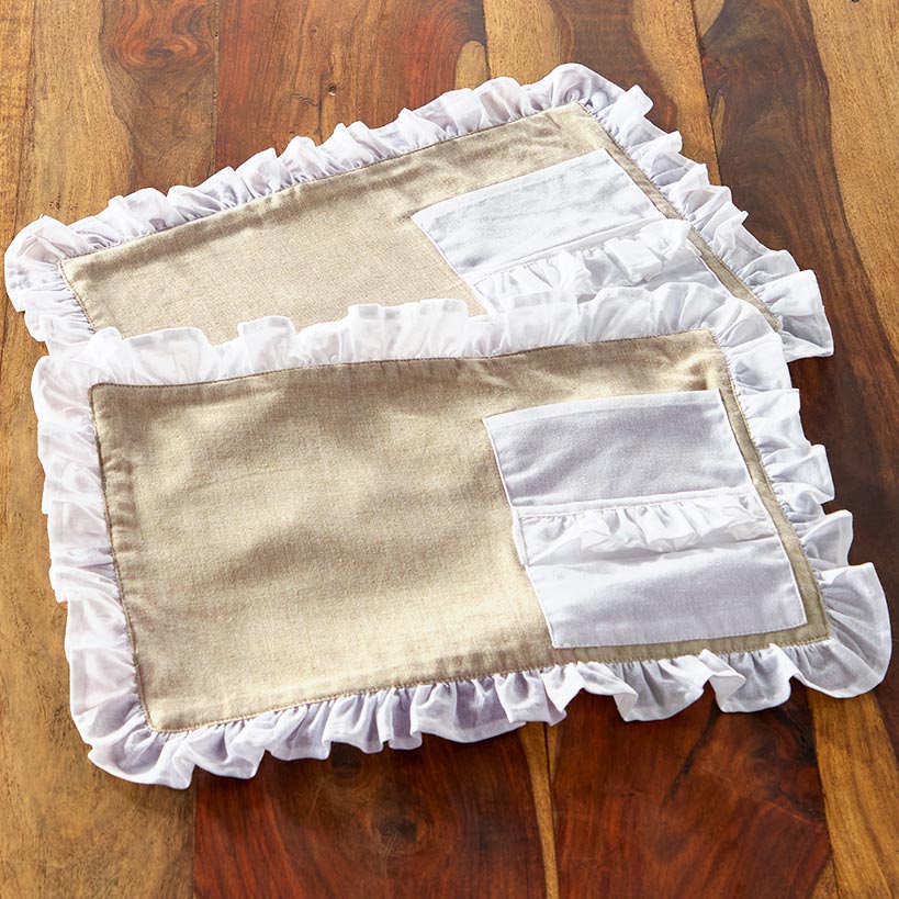 Ruffled Table Runner or Placemats