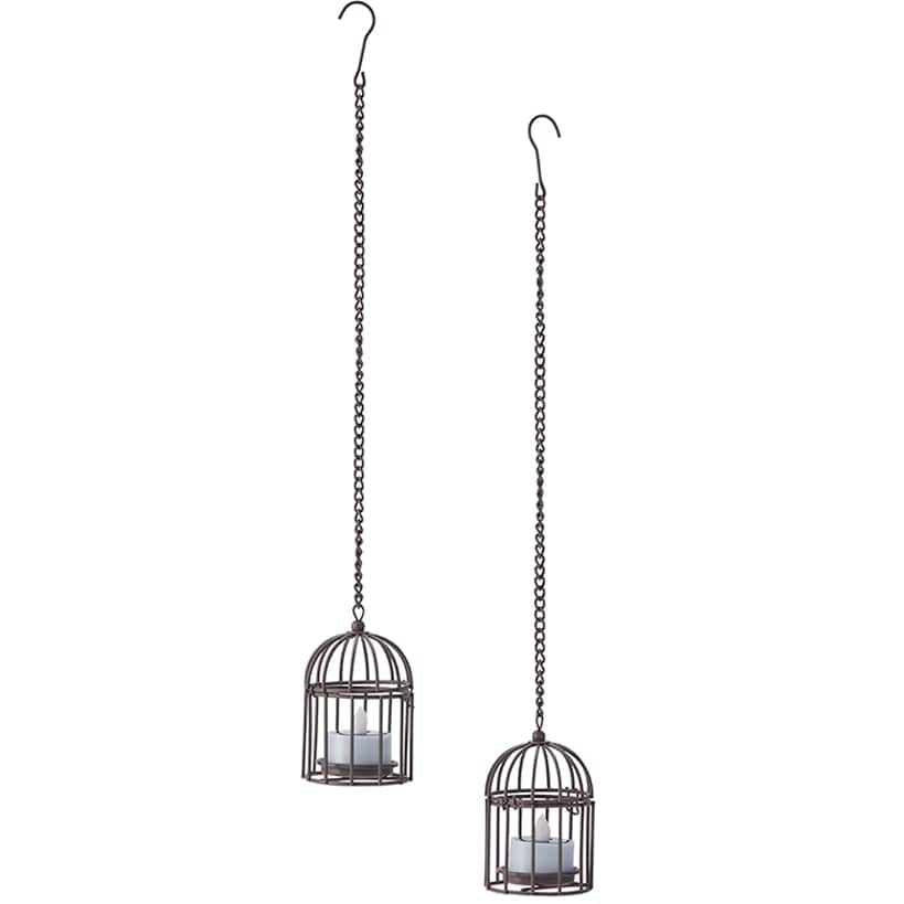 Elegant Solar Tea Light Danglers Set of 2