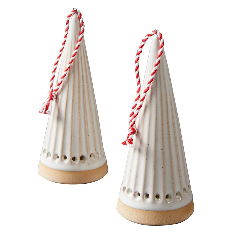 Sets of 2 Ceramic Tree Ornaments#select-item_white