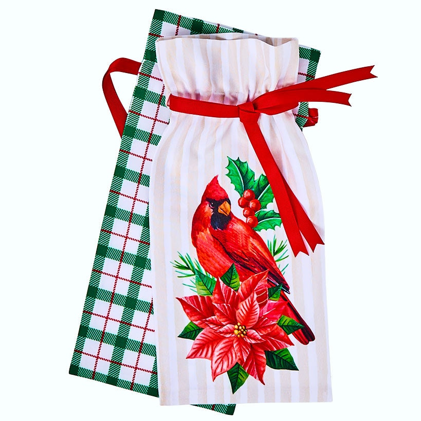 Wine Gift Bags Set of 2 Holiday Whiskey Bourbon Liquor