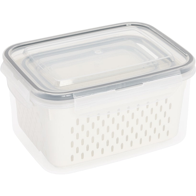 Food Storage Fridge Containers with Colanders Set of 3