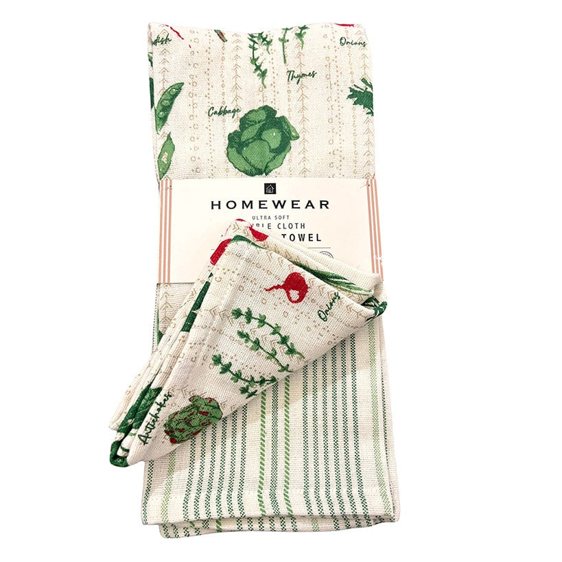 Recycled Poly Cotton Kitchen Towels Set of 3