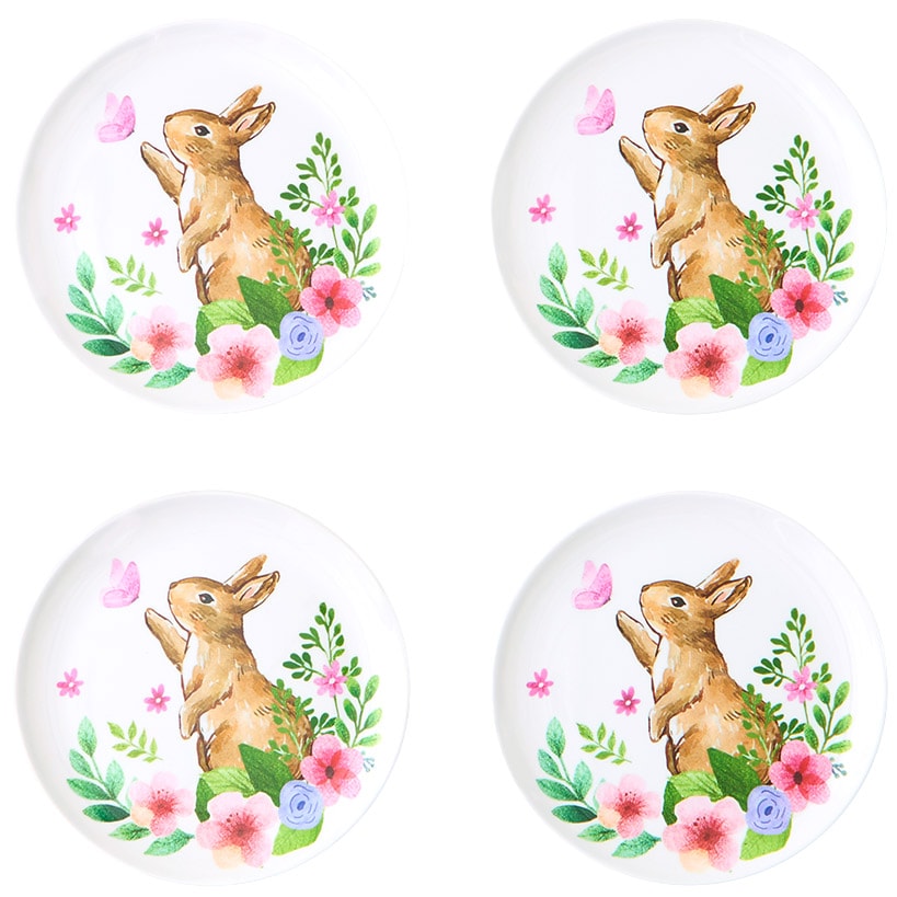 Floral Easter Tableware - Salad Plates, Serving Platters, Napkin Holder