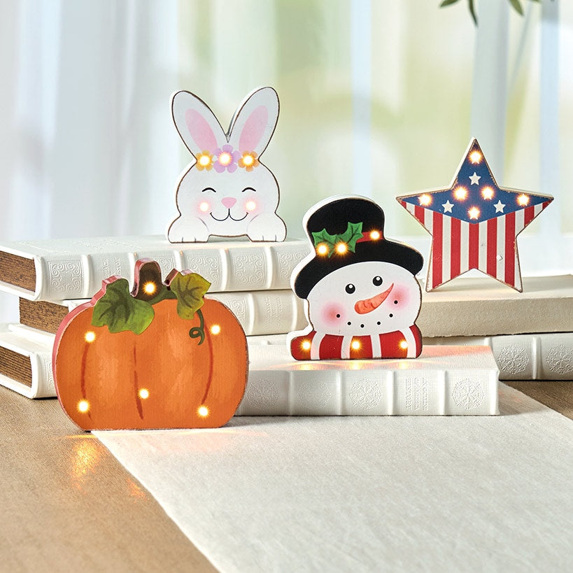 Home Sign with Lighted Heart or Set of 4 Icons