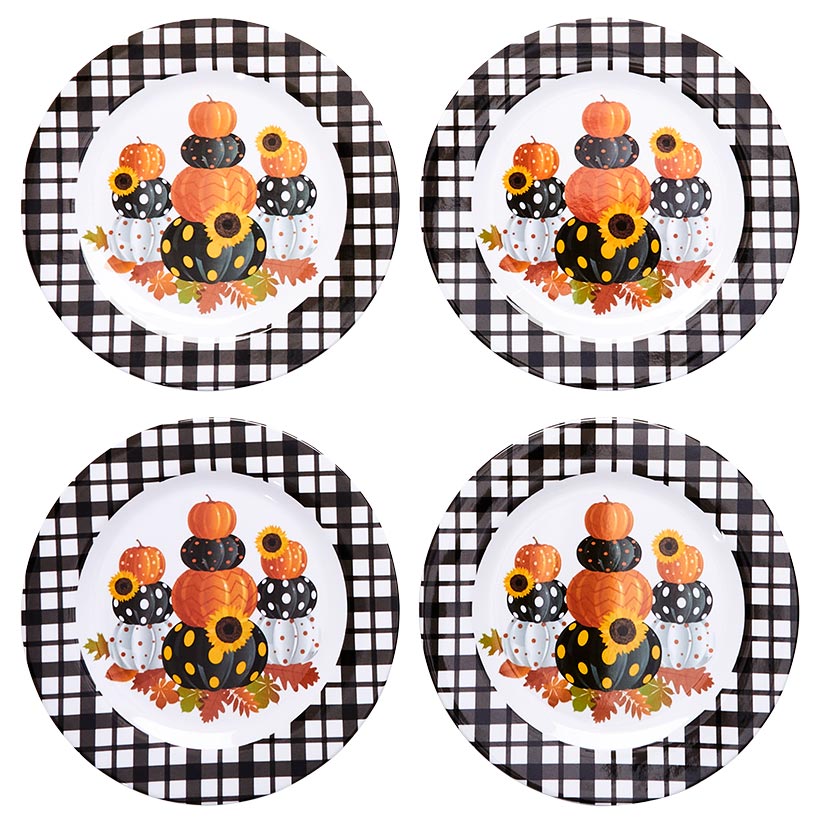 Plaid Pumpkin Harvest Serveware