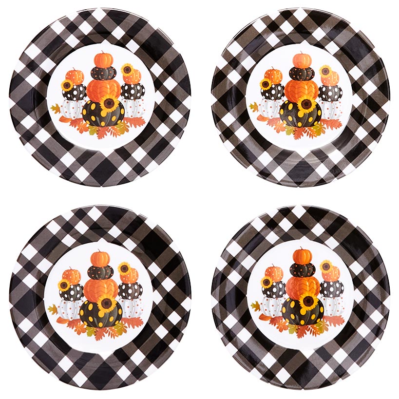 Plaid Pumpkin Harvest Serveware