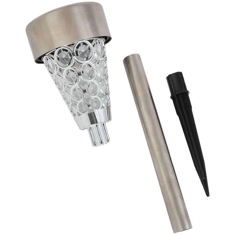 Garden Stake Lights Crystalline Design-Set of 4