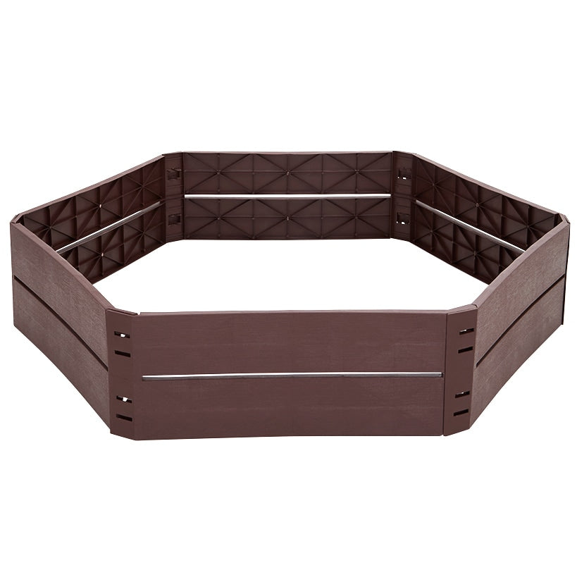 Wood Plank Raised Garden Bed - 6 Piece Kit