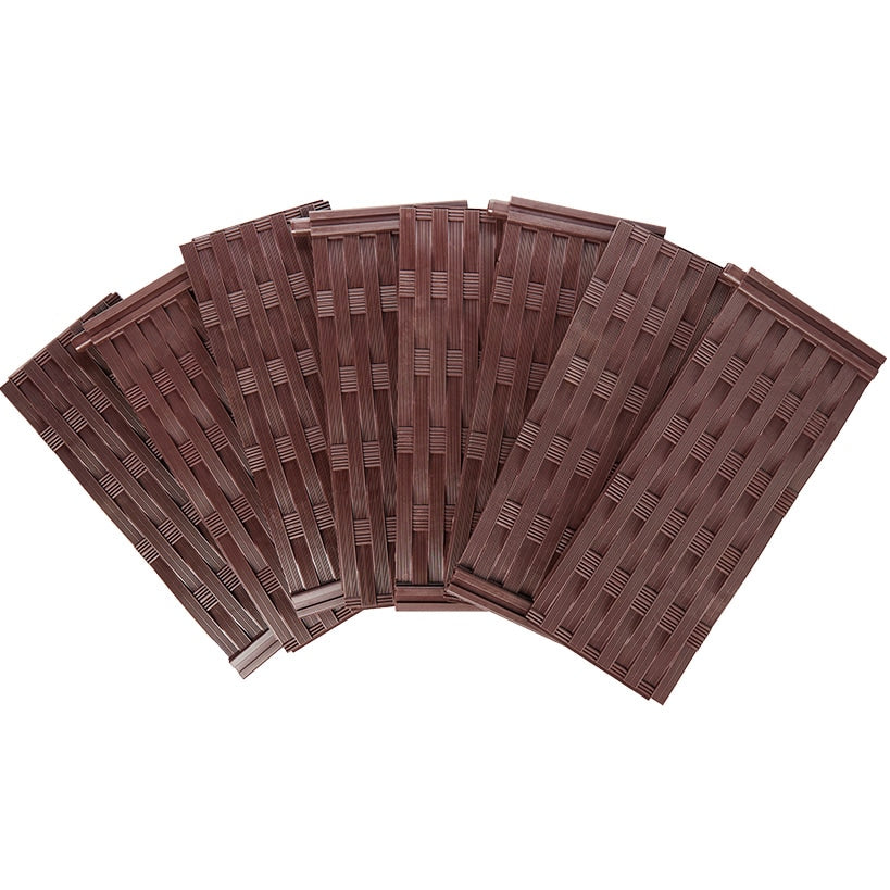 Set of 8 Adjustable Raised Garden Beds with Weaved Design