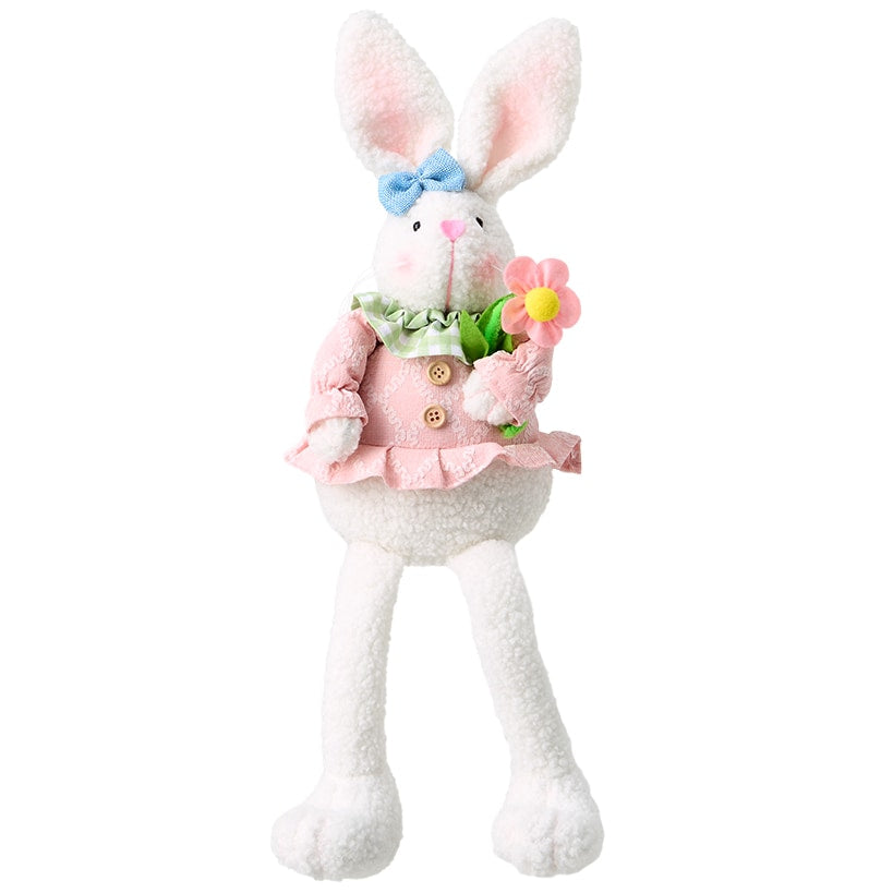 Easter Poseable Sherpa Shelf Sitter Bunnies - Girl or Boy