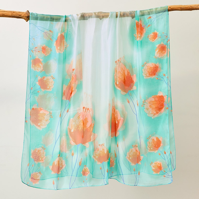 Women's Sheer and Lightweight Chiffon Scarf