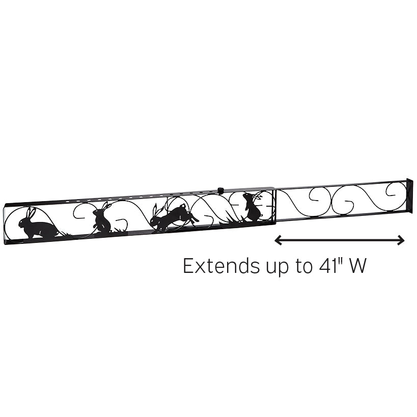 Sliding Door Lock with Decorative Bunny Design Expands 26" to 41"