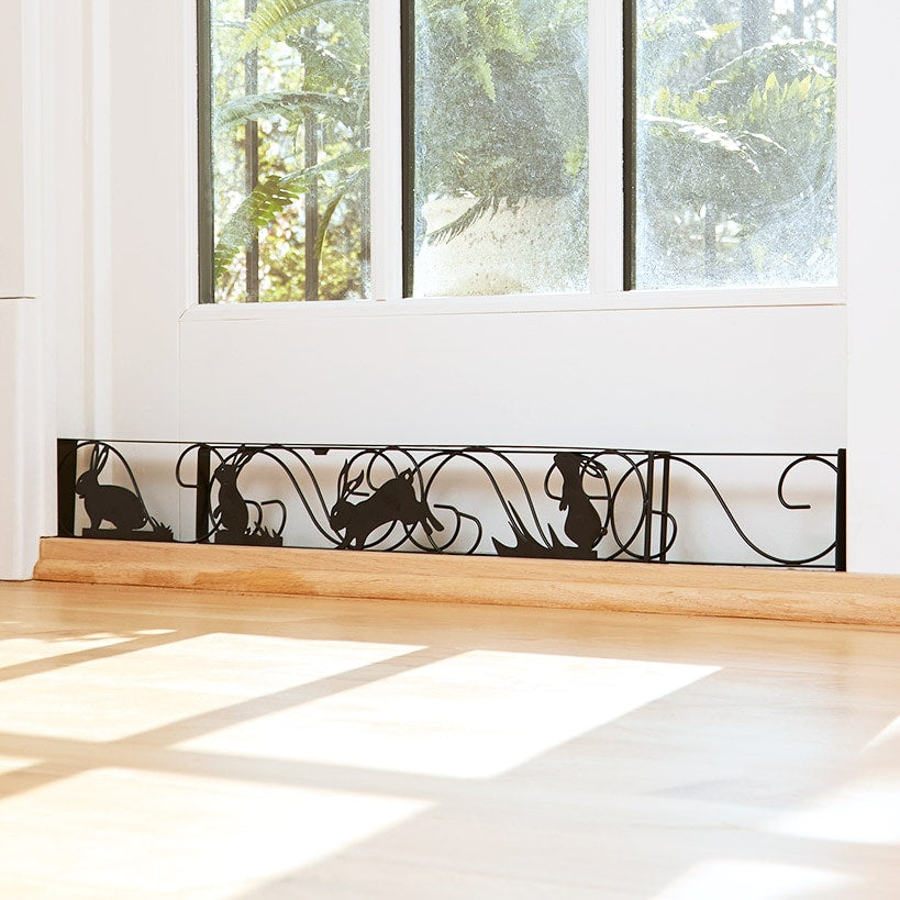 Sliding Door Lock with Decorative Bunny Design Expands 26" to 41"