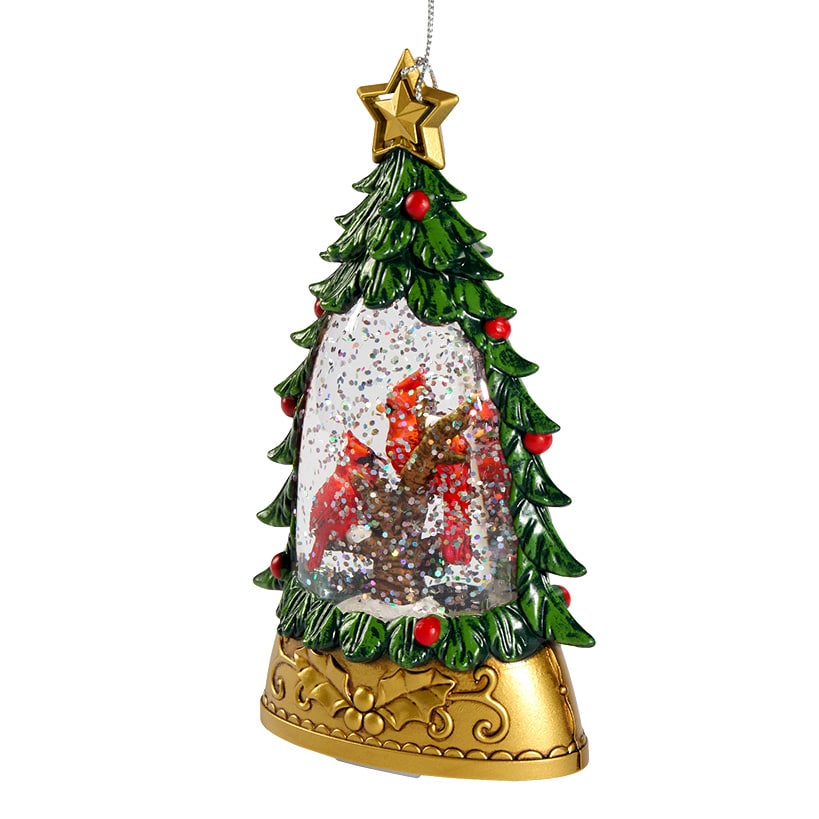 Christmas Snow Globe Ornament With LED Light