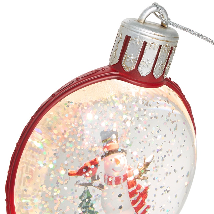 Christmas Snow Globe Ornament With LED Light