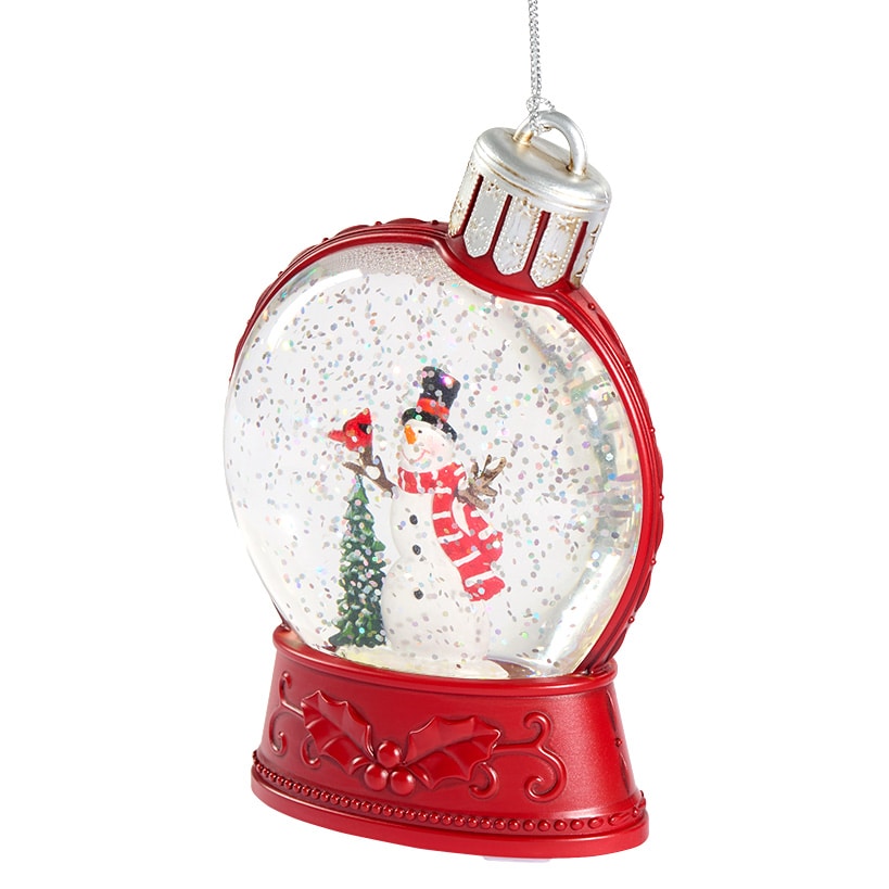 Christmas Snow Globe Ornament With LED Light