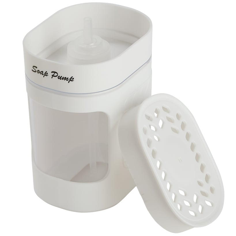 Soap Pump with Sponge and Sponge Holder - Kitchen or Bathroom