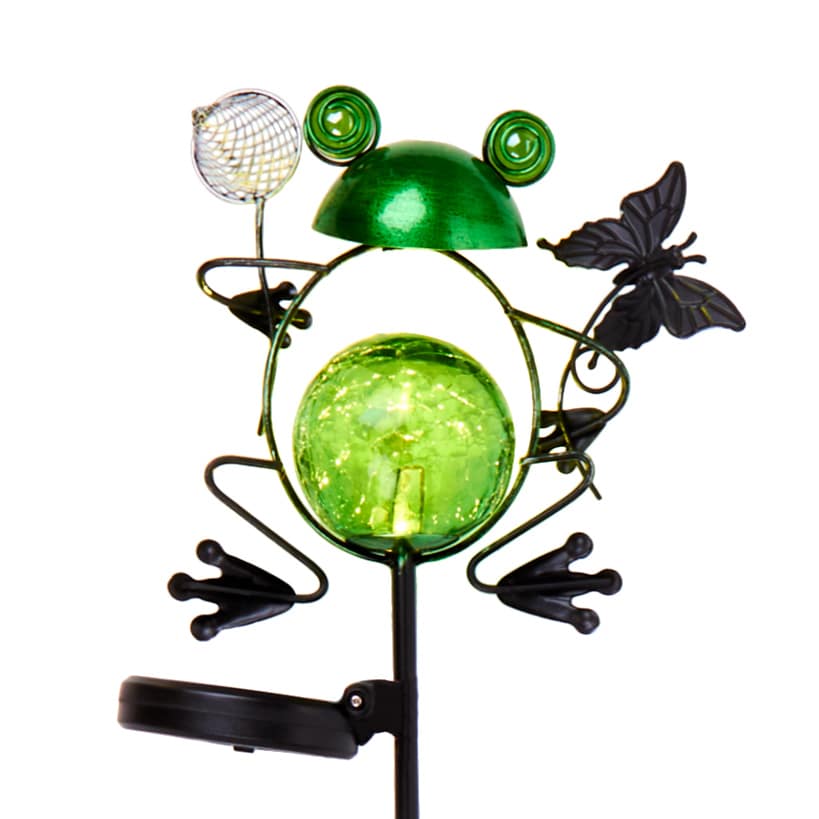 Solar Powered Frog Garden Stake