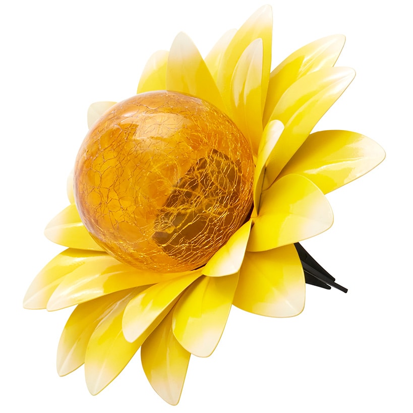 Solar Gazing Ball Blooming Flowers