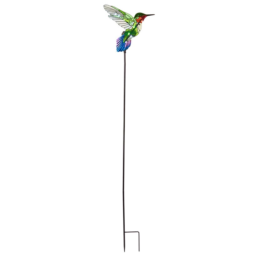 Vibrant Solar Glass Garden Stake