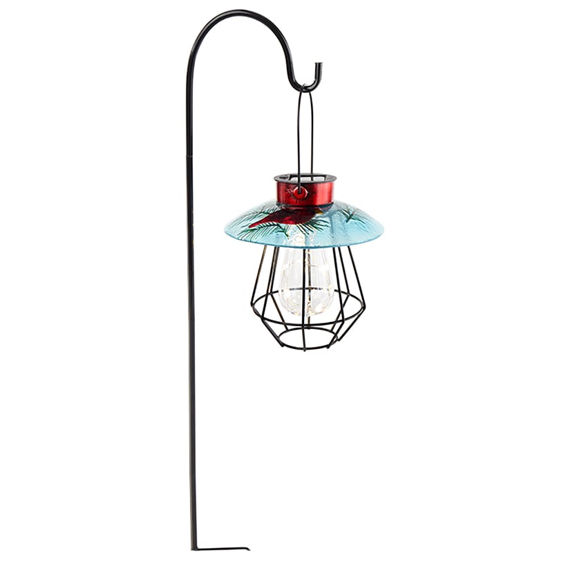 Cardinal or Snowflake Solar Holiday Lantern