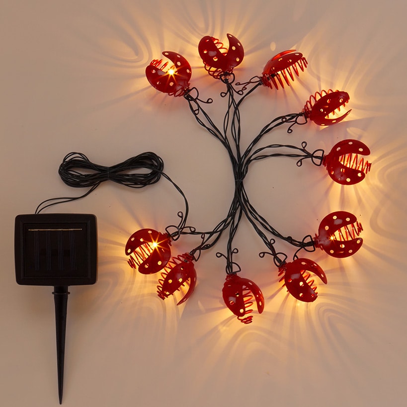 Solar Ladybug String Lights