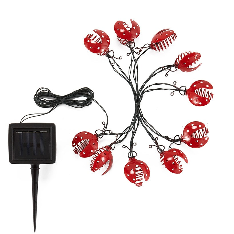 Solar Ladybug String Lights