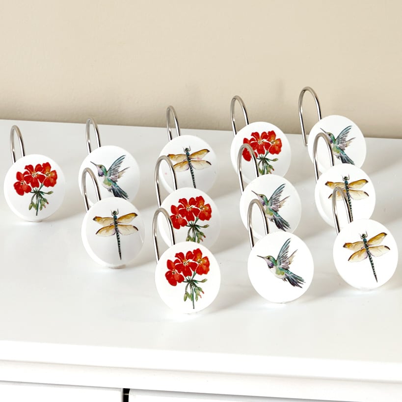 Spring Fever Bathroom Collection#select-item_set-of-12-shower-hooks