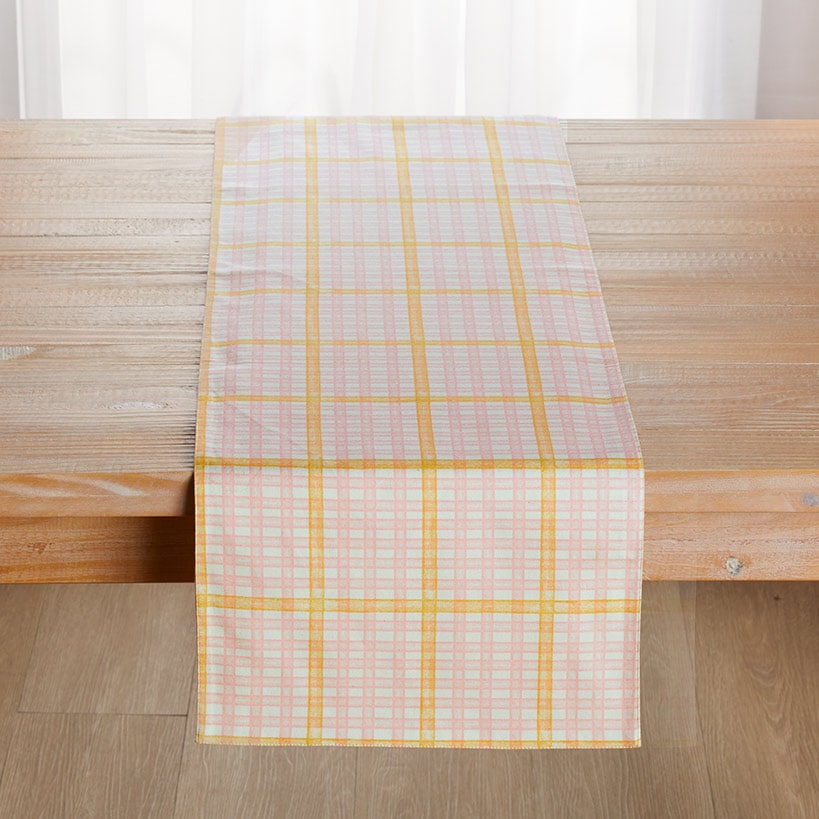 Springtime Plaid Set of 4 Placemats or Runner