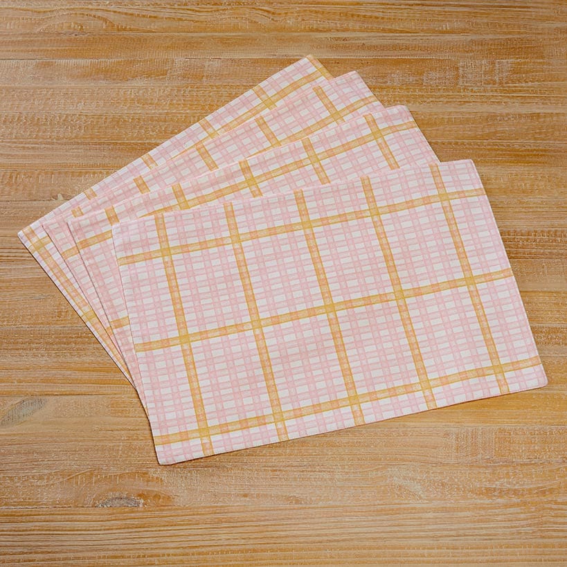 Springtime Plaid Set of 4 Placemats or Runner