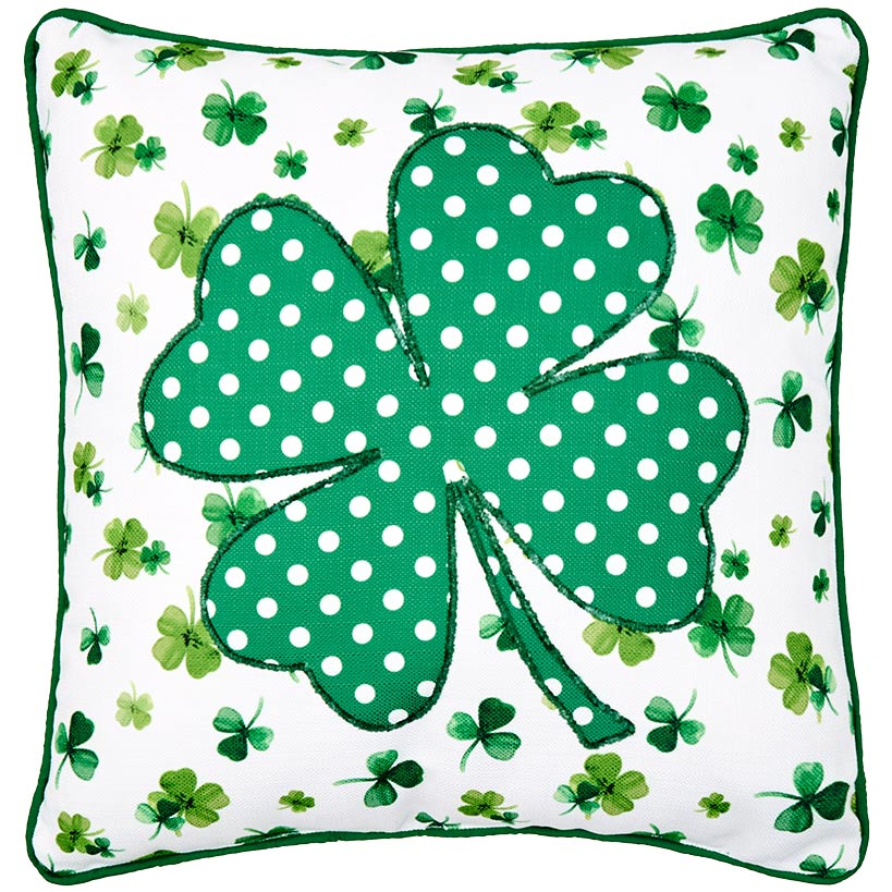 St. Patrick's Day Embroidered Decorative Pillow