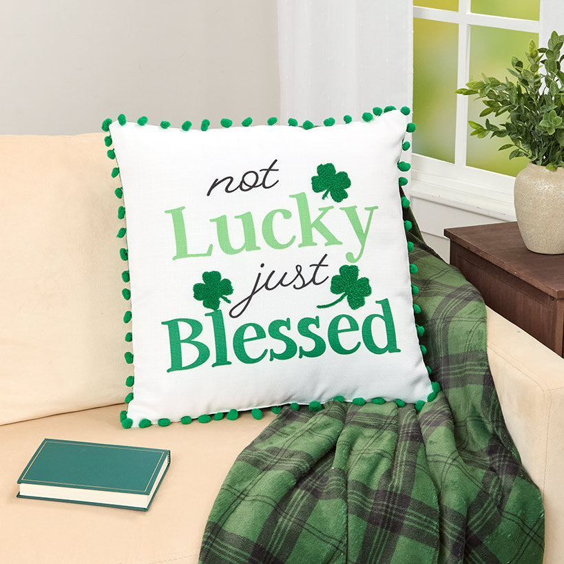 St. Patrick's Day Embroidered Decorative Pillow