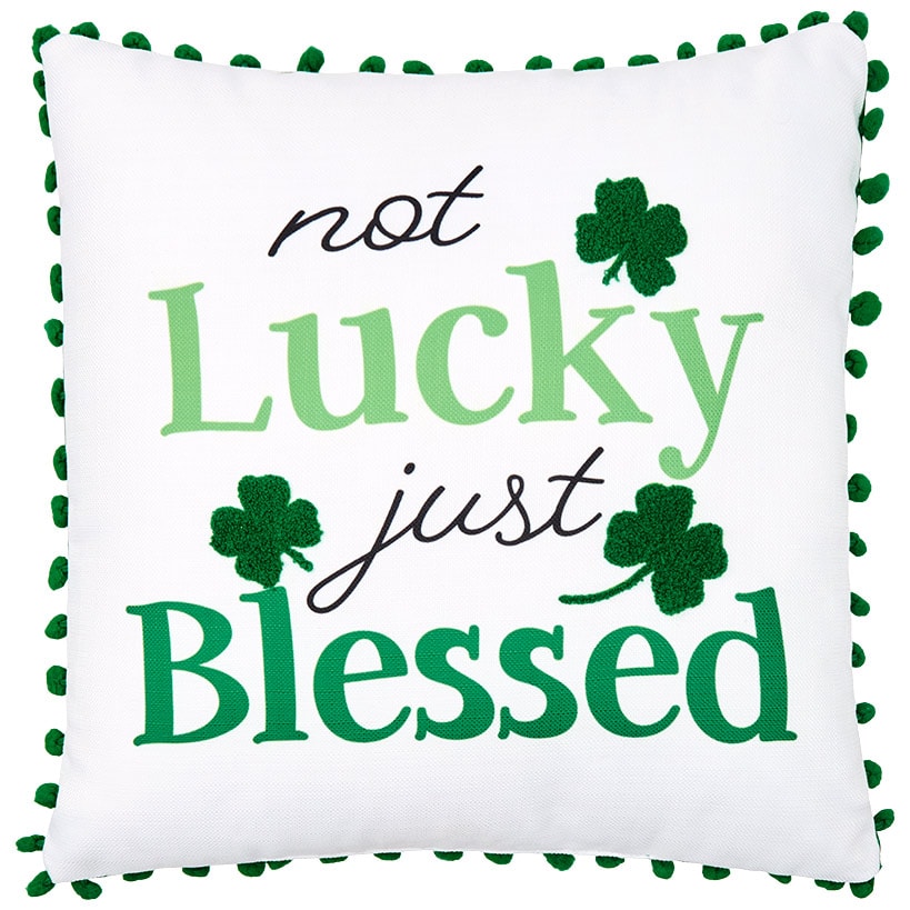 St. Patrick's Day Embroidered Decorative Pillow
