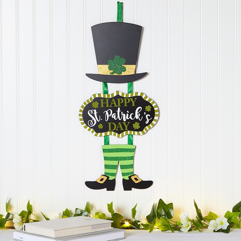 St. Patrick's Day Gnome, Wall Sign, or Shamrock Glass Lighted Ball