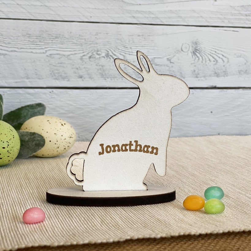 Personalized Standing Bunny Wood Gifts