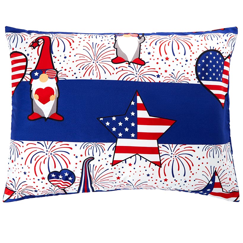 Stars and Stripes Gnome Queen or King Complete Comforter Set