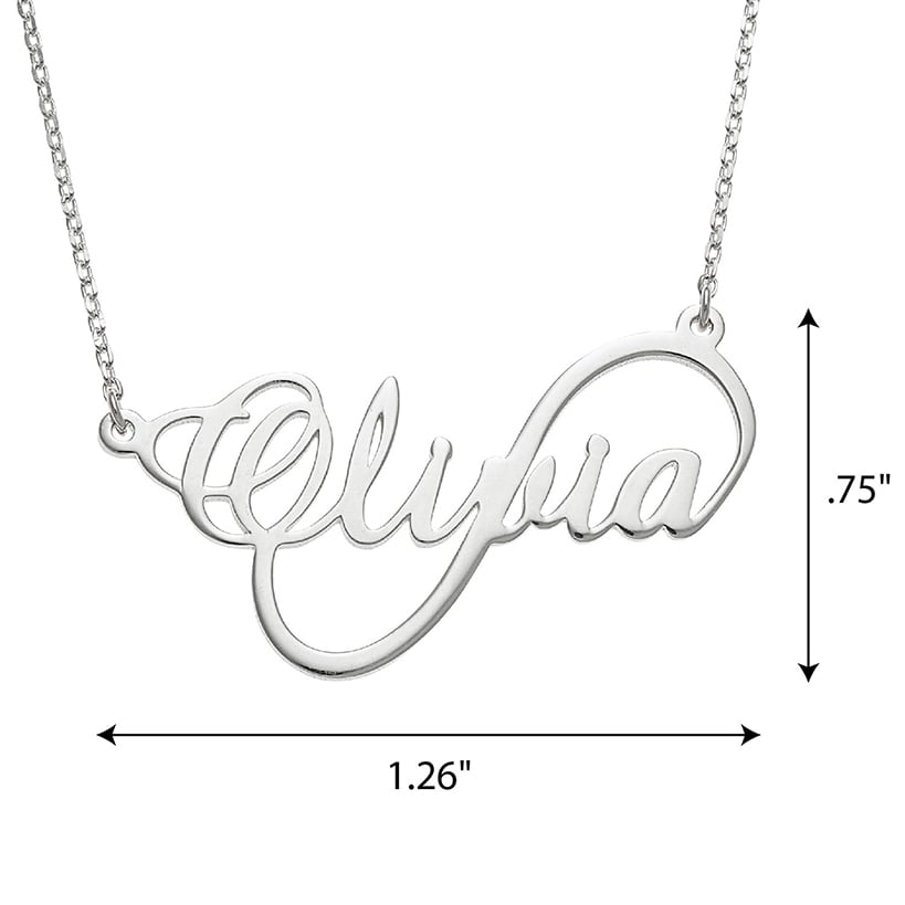 Personalized Endless Love Scripit Name Necklace