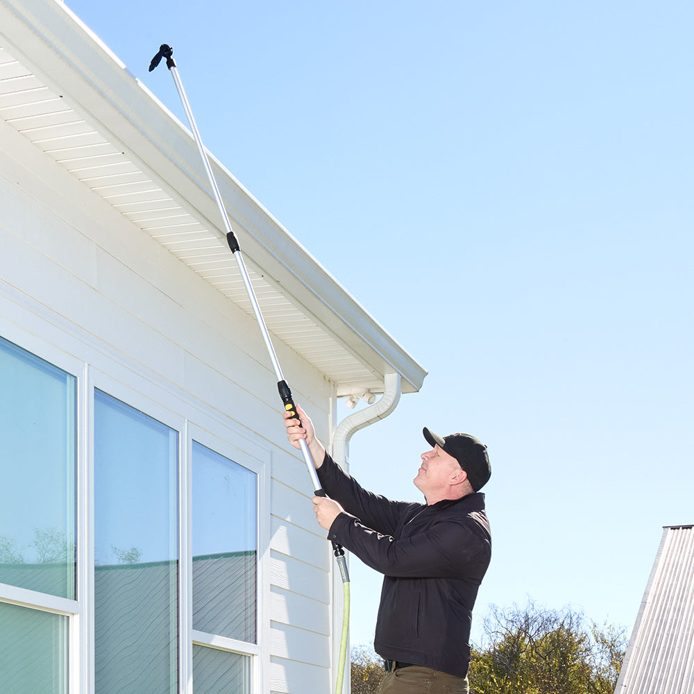 Telescopic Gutter Cleaning Wand Lightweight Tool With Rotating Nozzle