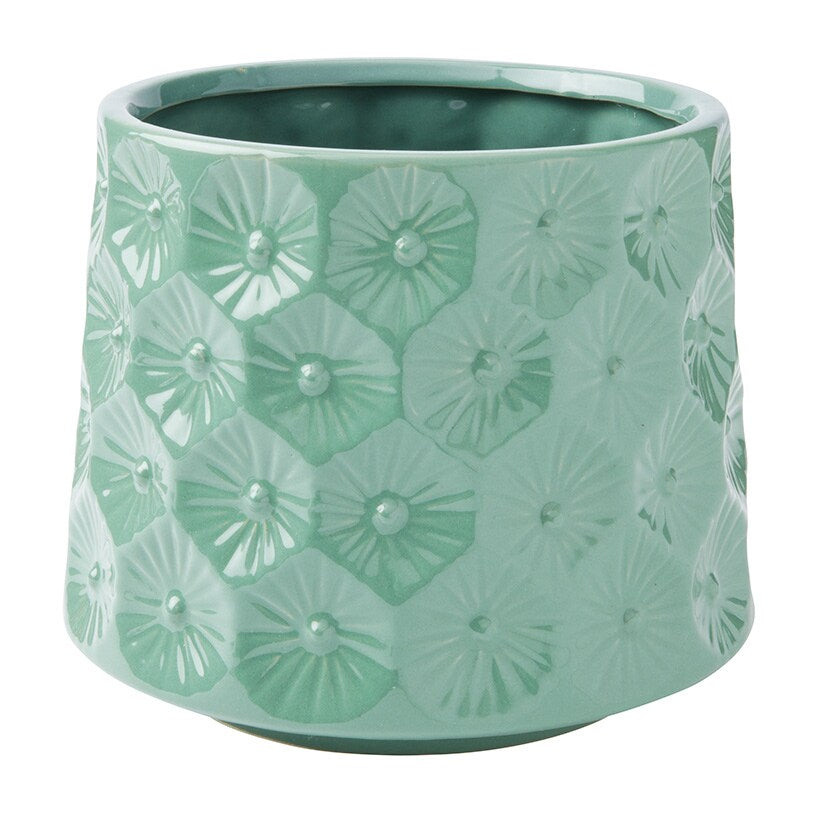 Textured Floral Planters