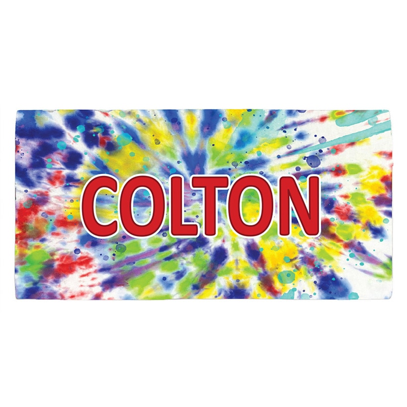 Personalized Name Tie Dye Beach Towels